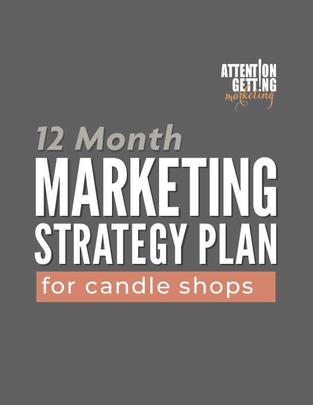 marketing strategy plan candle shop business 12 month ideas social media