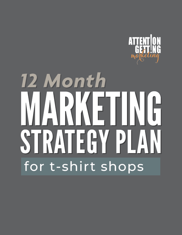 tshirt business store marketing strategy plan 12 month pdf template