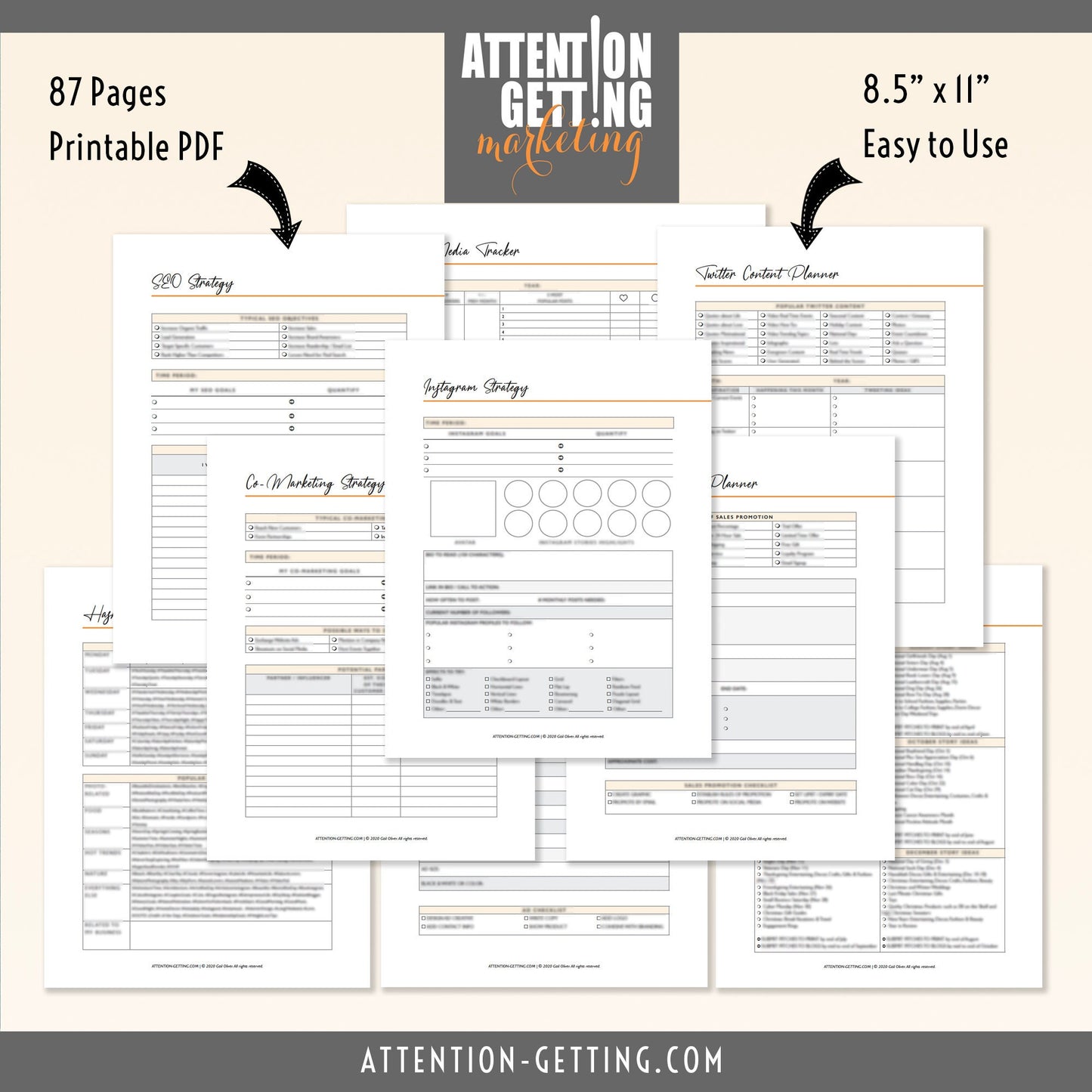 Marketing Plan Template Printable Fillable PDF