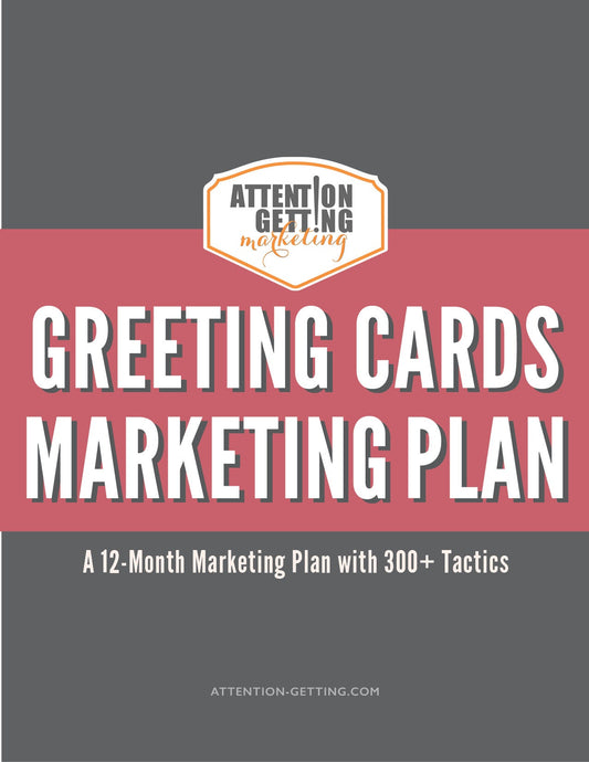 12 month marketing strategy plan for small businesses or etsy shops selling greeting cards