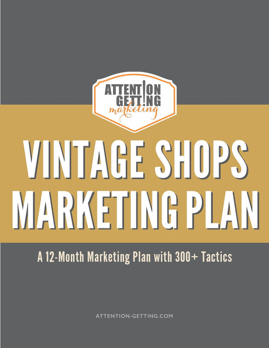 12 month marketing strategy plan for vintage shop owners online on etsy and ebay